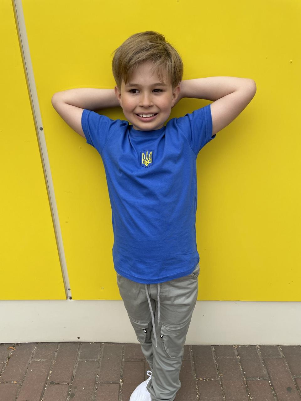 Футболка ТРИЗУБ для хлопчика 5-8 років арт.1380, Розмір дитячого одягу (по зріст) 128, Колір Жовтий