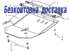 Захист двигуна Peugeot 307 (2001-2008) (Захист двигуна Пижо 307) Кольчуга