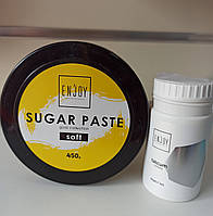 Цукрова паста 450 г і тальк 50 г для шугарингу enjoy Sugar Paste gold collection