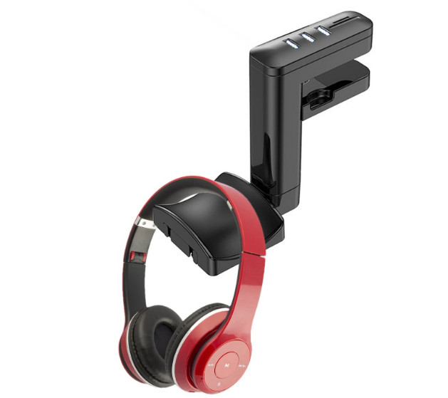 Тримач для навушників + USB хаб 2.0 Hook 03 з кабелем Type-C