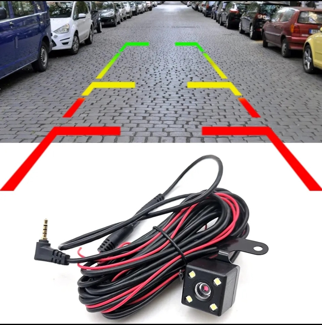 Камера заднього огляду для дзеркала відеореєстратора 5 pin, mini jack 2.5mm, 4 led