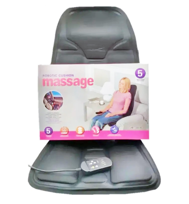 Універсальна масажна накидка з підігрівом для дому авто офісу Massage Robotic Cushion
