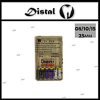 Ц+ файлы C+ file Dentsply Maillefer 25 мм ассорти 8/ 10/ 15, ручные файлы