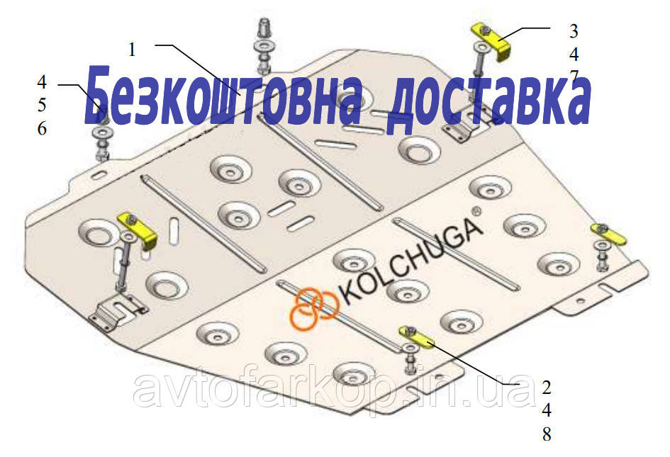 Захист двигуна Opel Meriva B (2010-2017) (Захист двигуна Опель Мерива Б) Кольчуга