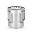 Титанова кружка з кришкою Tomshoo 450 мл та Титанова піч щепочниця розбірна Tomshoo titanium набір 2 в 1, фото 9