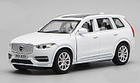 Модель внедорожника Volvo XC90, Машинка Вольво белая 1:32, Металлическая машинка