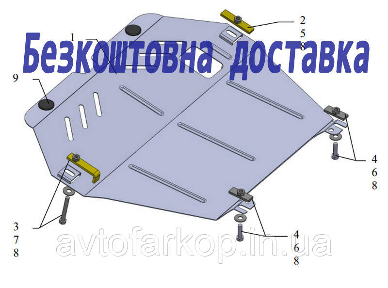 Захист двигуна Opel Corsa C (2000-2006)(Захист двигуна Опель Корса С) Кольчуга