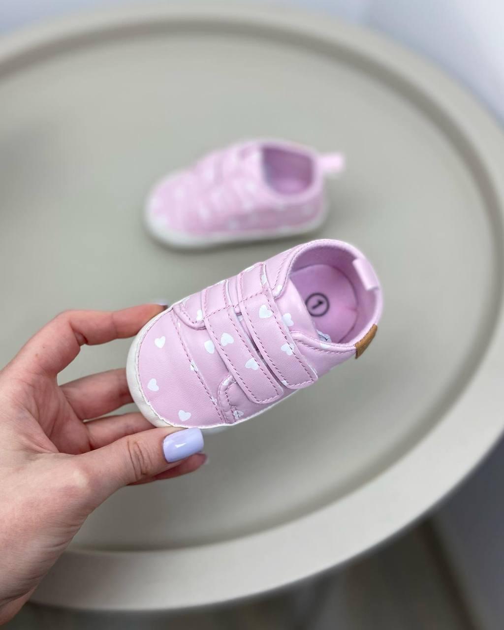 Детские пинетки для новорожденных белые на липучках стильные для мальчика для девочки - фото 2 - id-p1863421339