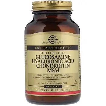 Solgar / Glucosamine Hyaluronic Acid Chondroitin MSM (60 tabs)