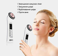 Мікрострумовий RF-масажер для обличчя 5в1 Doctor-101. Для ліфтингу та омолодження шкіри, EMS стимулятор + LED, фото 10
