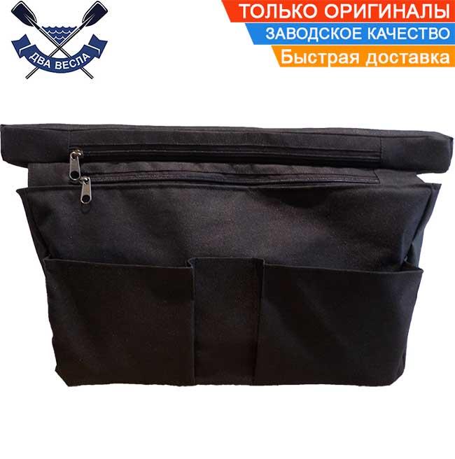 М'яке сидіння з сумкою-рундуком для човна ПВХ довжина 60 см м'яка накладка на банку з сумкою ЧОРНИЙ колір