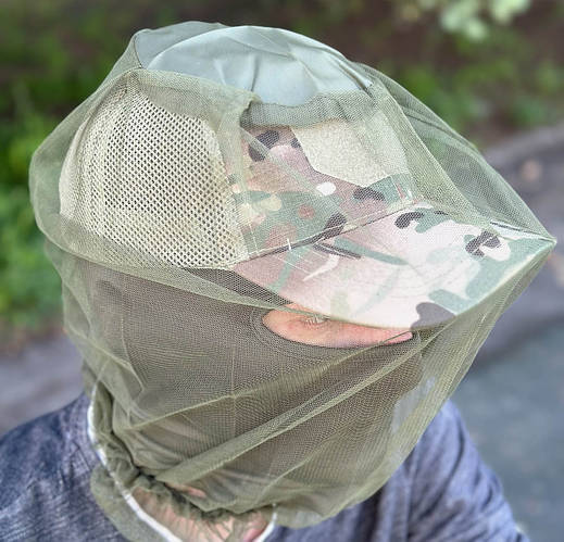 Купить Тактическая Москитная Сетка от насекомых для головы Mosquito ...