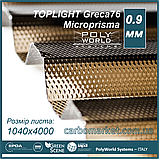 Профільований полікарбонат 1040Х3000Х0.9 мм TOPLIGHT Greca76 Microprisma прозорий микропризма, фото 8
