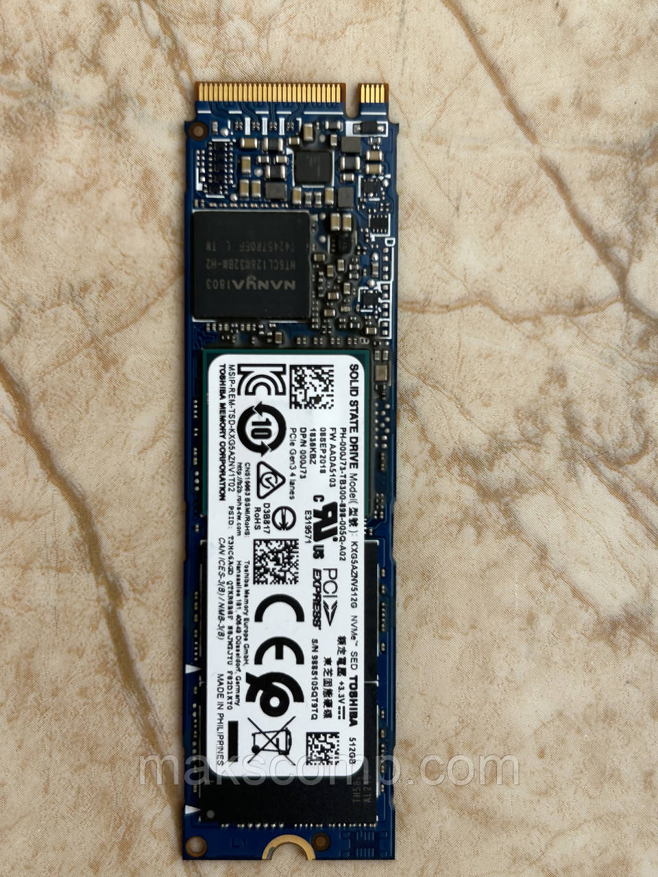 SSD Toshiba 512Gb XG5 m.2 NVMe PCIe (KXG50ZNV512G)