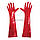 Глянсові вінілові рукавички Art of Sex — Lora, червоні M, фото 5