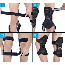 Колінні стабілізатори підкочені біонічні Powerknee Nasus Sports Lite для підтримки колінного суглоба, фото 6