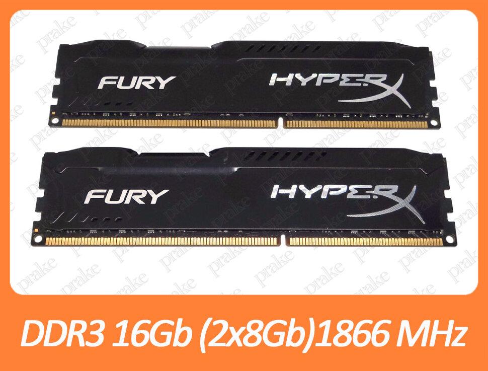 DDR3 16GB (2x8Gb) 1866 MHz (14900) Kingston HyperX Fury CL10 HX318C10FB/8