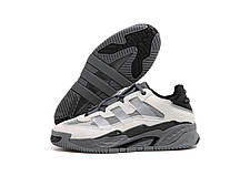 Кросівки Adidas Niteball Gray Black / Адидас Найтболл Сірі з Чорним, фото 3