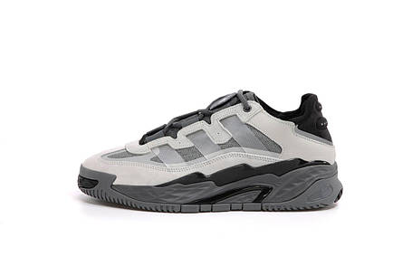Кросівки Adidas Niteball Gray Black / Адидас Найтболл Сірі з Чорним, фото 1