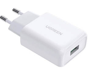 Мережевий зарядний пристрій UGREEN CD122 18W USB QC 3.0 Charger Білий, фото 1