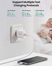 Мережевий зарядний пристрій UGREEN CD122 18W USB QC 3.0 Charger Білий, фото 5