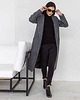 Элегантное женское демисезонное пальто на запах с поясом полушерсть XS, S, M, L, XL, 2XL, 3XL 42, Шанель