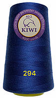 Нитки швейные Kiwi (Киви) полиэстер 40/2 (4000 ярдов) цвет электрик №294