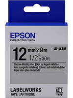 Epson LK4SBM для LW-300/400/400VP/700 Metallic Blk/Siv 12mm/9m Technohub - Гарант Качества