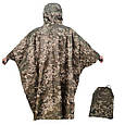 Якісний тактичний дощовик пончо ЗСУ в чохлі камуфляж, фото 2