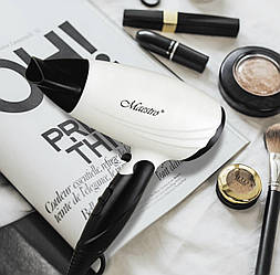 Фен для волосся компактний дорожній Maestro 1600 Вт MR-208-WHITE Потужний стильний компактний фен, Мініфен