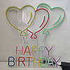 Неонова LED вивіска Happy Birthday 496x528 мм різнокольорова з пультом, фото 4