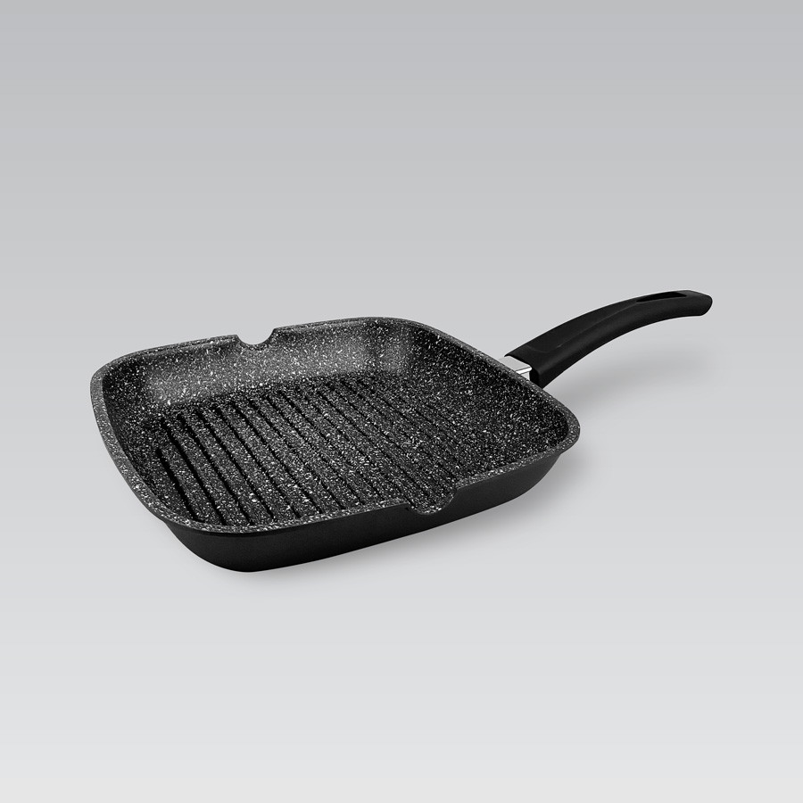 Сковорода-гриль з антипригарним покриттям TEFLON CLASSIC 24 см Maestro MR-4824 Сковорода гриль без кришки, фото 1