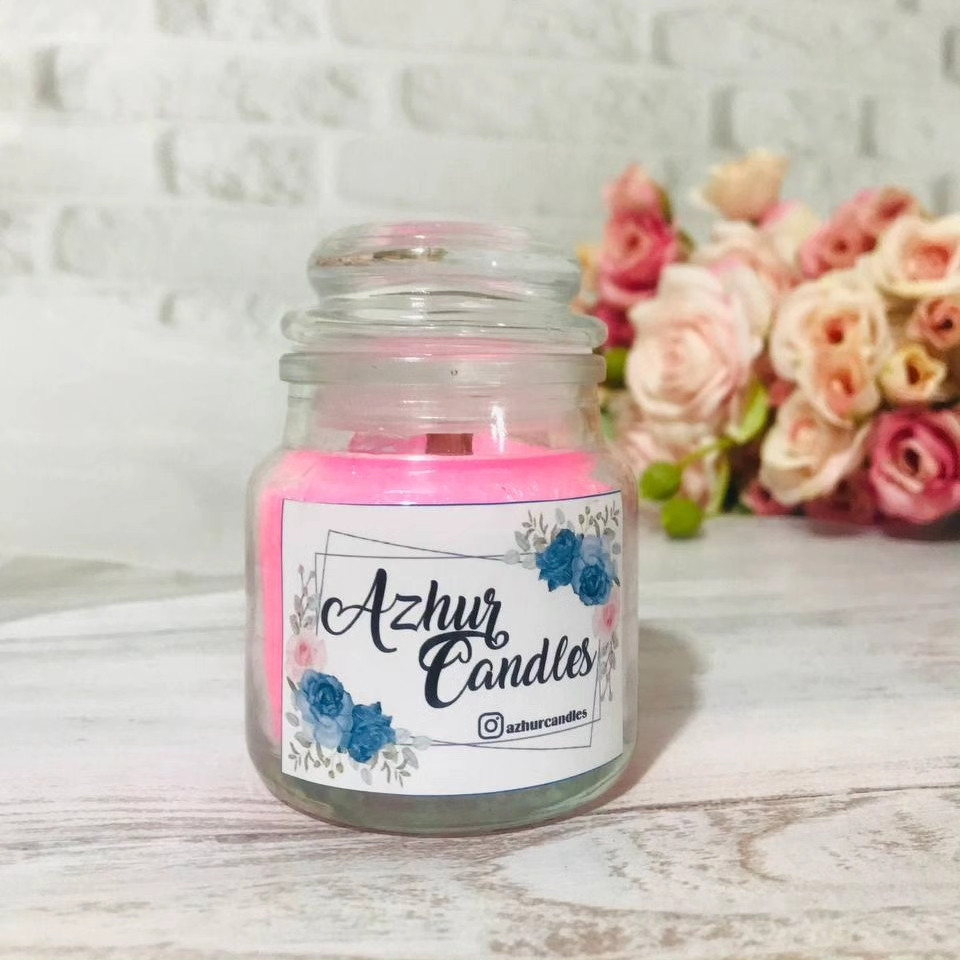 Свічка ароматична з дерев'яним фітелем у скляній баночці., фото 1