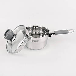 Сотейник ківш із неіржавкої сталі з кришкою 1.7 л Maestro MR-3507-16S Ківш неіржавка індукційне дно