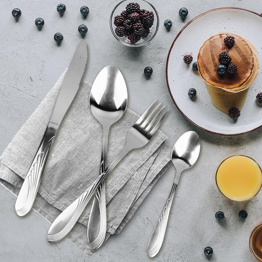 Набори столових приборів Maestro MR-1525-24 (24 предмети) Столові набори ложки, виделки, ножі з неіржавкої сталі, фото 1