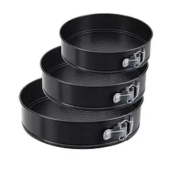 Набір круглих форм для випікання 3 штуки Maestro MR-1105 Форма для випікання кексів зі знімним дном