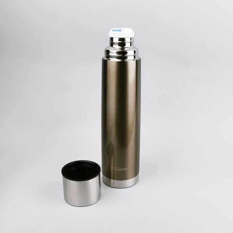 Термос питний із неіржавкої сталі 1 л для кави та чаю Maestro MR-1638-100 Термо чашка металева, фото 1