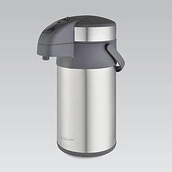 Термос помповий із неіржавкої сталі 3 л Maestro MR-1637-300 Термос неіржавкий вакуумний термос-Помпа