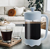 Френч-пресс для чая и кофе 600мл Maestro MR-1669-600 Чайник заварник с прессом стеклянный