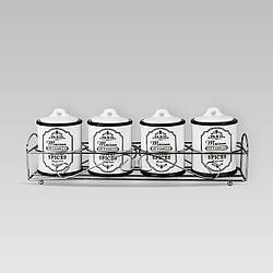 Набір банок для спецій і сипких продуктів 3 шт. FRU-882 Набір ємностей для сипких із порцеляни