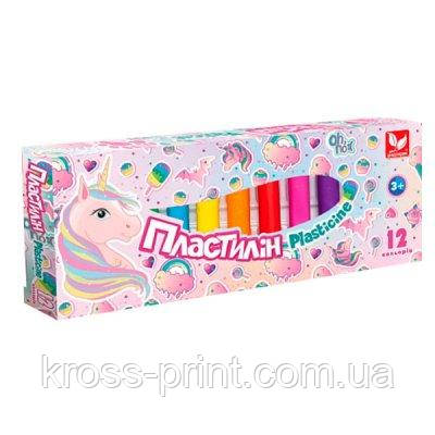 Пластилін 12 гв 140 г Школярик Unicorn 303221007