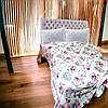 Покривало вафельне бавовна 200х220 см, двоспальне вафельне покривало на ліжко Серце, Туреччина, фото 7