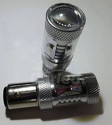 Светодиодная автолампа 1157 - P21/5W - BAY15d, 30W RED (500Lm) + Линза CREE LED двухконтактная красная