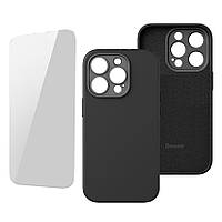 Силіконовий чохол Baseus Liquid Silica Gel для iPhone 14 Pro Max + захисне скло