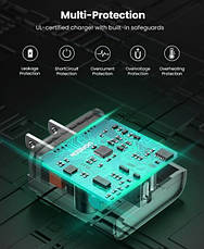 Зарядний пристрій Ugreen CD137 Type-C PD 20 W Charger Білий, фото 5