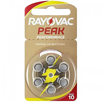 Батарейки для слуховых аппаратов Rayovac Peak Performance 10 (6 шт.)