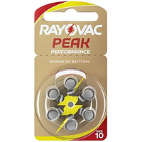 Батарейки для слухових апаратів Rayovac Peak Performance 10 (6 шт.)