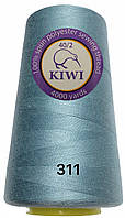 Нитки швейные Kiwi (Киви) полиэстер 40/2 (4000 ярдов) цвет серый №311