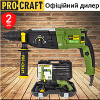 Перфоратор прямой (горизонтальный) Procraft BH1250 DFR электрический, профессиональный с патроном sds-plus