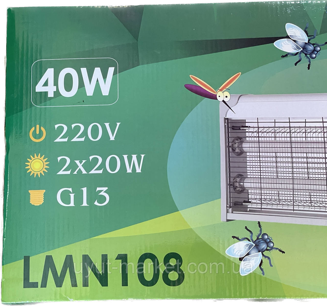 Антимоскітний світильник від комах 40Вт Т8 2х20 G13 120м2, LMN108